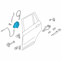 OEM BMW 535i GT Left System Latch Diagram - 51-22-7-229-459