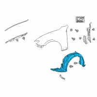 OEM 2019 Lexus RC350 Shield Sub-Assembly, FEN Diagram - 53805-24080