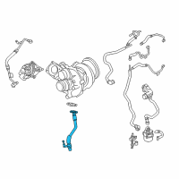 OEM BMW M6 Gran Coupe Exhaust Turbocharger Oil Return Line Diagram - 11-42-7-844-987