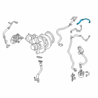 OEM BMW 750i xDrive Coolant Line, Return From Turbocharger Diagram - 11-53-8-697-260