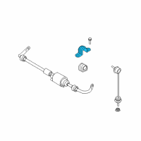 OEM BMW 750Li Right Stabilizer Bar Bracket Diagram - 33-55-6-779-492