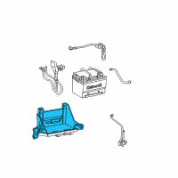 OEM 2005 Lincoln LS Battery Tray Diagram - XW4Z-10732-AA