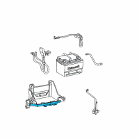 OEM 2002 Ford Thunderbird Battery Tray Bracket Diagram - XW4Z-10A705-AA