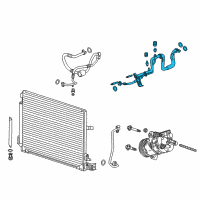 OEM 2019 Cadillac ATS Rear AC Tube Diagram - 84341888