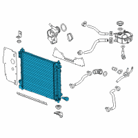 OEM Cadillac SRX Radiator Diagram - 23428314