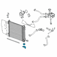 OEM 2012 Cadillac SRX Radiator Lower Bracket Diagram - 25831015