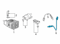 OEM 2021 Cadillac XT5 Lower Oxygen Sensor Diagram - 55488558