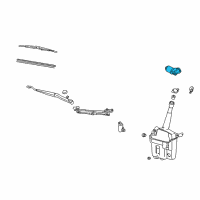 OEM 2004 Pontiac Vibe Motor, Windshield Wiper Diagram - 88969918