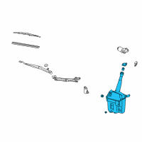 OEM Pontiac Vibe Container, Windshield Washer Solvent Diagram - 88974670