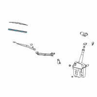 OEM 2008 Pontiac Vibe Wiper, Windshield Diagram - 88974773