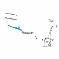 OEM 2008 Pontiac Vibe Arm, Windshield Wiper Diagram - 88969920