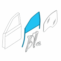 OEM 2015 BMW 750Li Front Left Window Guide Diagram - 51-33-7-178-009