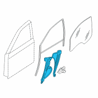 OEM BMW ActiveHybrid 7 Front Left Door Window Regulator Diagram - 51-33-7-182-105