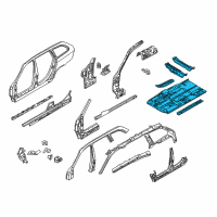 OEM BMW 525xi Floor Panel Left Diagram - 41-12-7-155-685