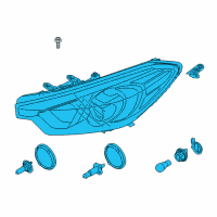 OEM 2016 Kia Forte Driver Side Headlight Assembly Diagram - 92101A7210