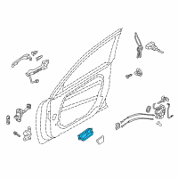 OEM 2014 Kia Cadenza Front Door Inside Handle Assembly, Left Diagram - 826103R001WK