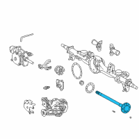 OEM 2001 Lexus LX470 Shaft, Rear Axle, LH Diagram - 42302-60901