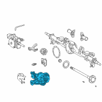 OEM 2005 Lexus LX470 Carrier Assembly, Differential Diagram - 41110-60A21