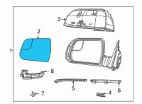 OEM Jeep Wagoneer GLASS-MIRROR REPLACEMENT Diagram - 68551397AA
