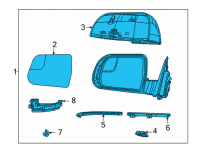 OEM 2022 Jeep Grand Wagoneer OUTSIDE REARVIEW Diagram - 6KM981ASAG