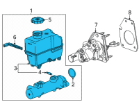 OEM 2021 GMC Sierra 3500 HD Master Cylinder Diagram - 84668150