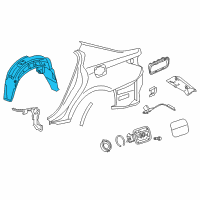 OEM 2018 Lexus GS F Liner, Rear Wheel Housing Diagram - 65638-30141