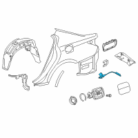 OEM 2020 Lexus GS F Lock Assembly, Fuel Lid Diagram - 77030-30150