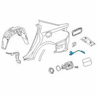 OEM 2016 Lexus GS F Lock Assembly, Fuel Lid Diagram - 77030-30150