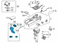 OEM Kia Cover Assy-Console R Diagram - 84640P2150WK