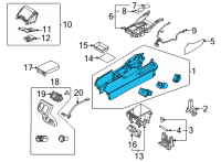 OEM 2022 Kia Sorento Console Assembly-Floor Diagram - 84610P2300WK
