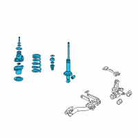 OEM 2001 Honda Civic Shock Absorber Assembly, Right Rear Diagram - 52610-S5D-A75