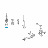 OEM 2003 Honda Civic Rubber, Rear Spring Mounting Diagram - 52686-S5D-A01