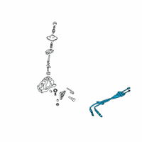 OEM 2020 Hyundai Veloster N Manual Transmission Lever Cable Assembly Diagram - 43794-K9100