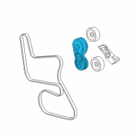 OEM 2003 Pontiac Aztek Serpentine Tensioner Diagram - 12563083