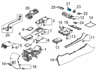 OEM 2022 Honda Civic HOLDER ASSY-, USB Diagram - 8A360-T20-A11