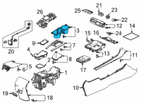 OEM Honda Civic HOLDER, CUP *NH900L* Diagram - 83434-T20-A21ZA