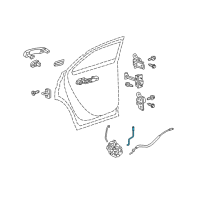 OEM 2010 Chevrolet Equinox Rod Asm-Rear Side Door Locking (W/ Knob) Diagram - 25995481