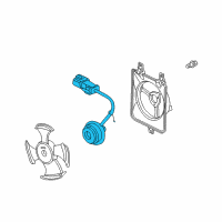 OEM 2000 Honda CR-V Motor, Cooling Fan Diagram - 38616-PAA-A01