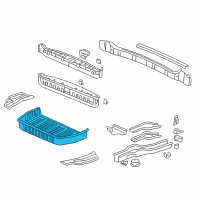 OEM Honda Odyssey Panel, RR. Floor Diagram - 65114-S0X-A00ZZ