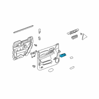 OEM 2012 GMC Yukon XL 2500 Handle Asm-Front Side Door Inside *Titanium Diagram - 22855628