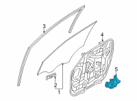 OEM 2022 Hyundai Tucson MOTOR ASSY-FRONT POWER WDW, LH Diagram - 82450-N9000