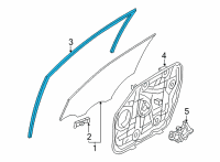 OEM Hyundai Santa Cruz RUN ASSY-FR DR WDO GLASS RH Diagram - 82540-K5000