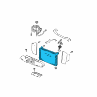 OEM 2004 Chevrolet Silverado 3500 Radiator Assembly Diagram - 89019156