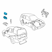 OEM 1999 Chevrolet Tracker Block, Engine Wiring Harness Junction Diagram - 91174703