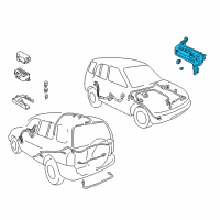 OEM 2001 Chevrolet Tracker Box Asm, Junction (On Esn) Diagram - 30020837