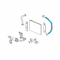 OEM 2005 Saturn Ion Air Cooler Coolant Hose Diagram - 15146235