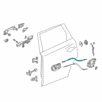 OEM Acura MDX Cable, Rear Diagram - 72631-TZ5-A01