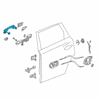 OEM 2014 Acura MDX Handle, Right Rear Diagram - 72641-TZ5-A12