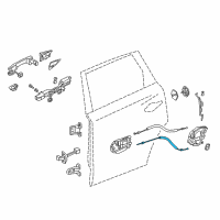 OEM 2016 Acura MDX Cable, Rear Diagram - 72633-TZ5-A01