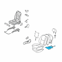 OEM Toyota RAV4 Seat Cushion Heater Diagram - 87510-0R010